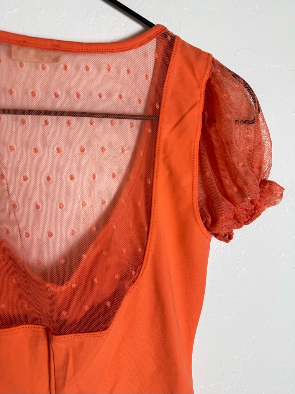 Intimately FP Free People Blush Up Neon Orange Ruched Front Blouse - Picture 10 of 11